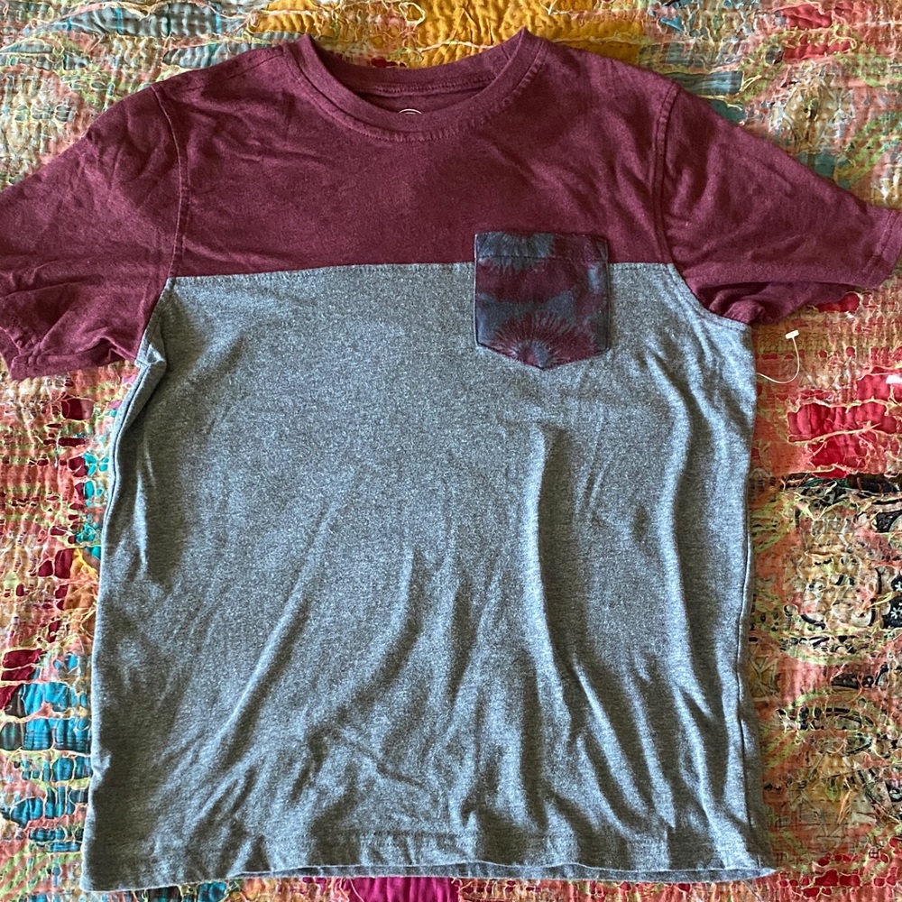 3/$10 Wonder Nation Maroon and Gray Pocket Tee XL youth
